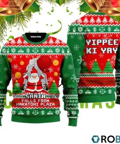 Santa Falls From Nakatomi Plaza Ugly Christmas Sweater RB4444