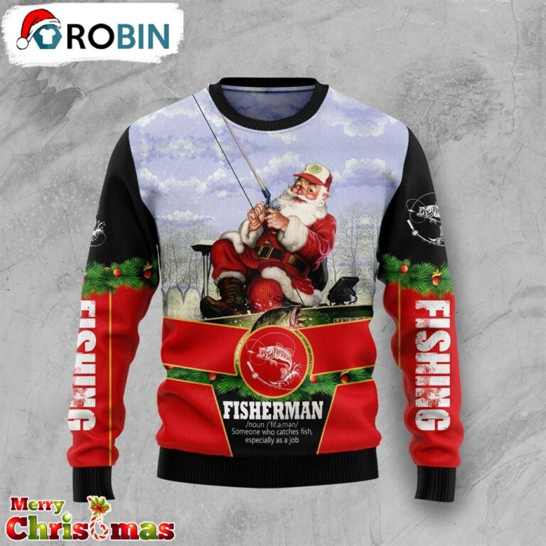 Santa Fisherman Ugly Christmas Sweater – Best Gift For Christmas