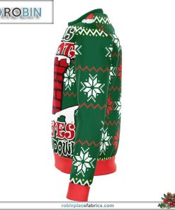 Santa Goes Down Funny Ugly Christmas Sweater