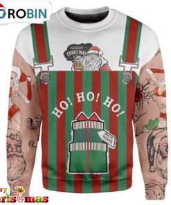 Santa Ho Ho Ho Ugly Christmas Sweater – Xmas Jumper Holiday Pullover