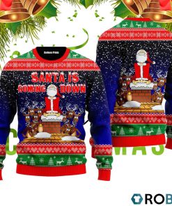 Santa Is Coming Down 3D Print Ugly Christmas Sweater RB4204