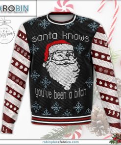 santa knows ugly christmas sweater 38 XpTm5