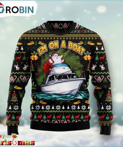 Santa On A Boat Ugly Christmas Sweater – Best Gift For Christmas
