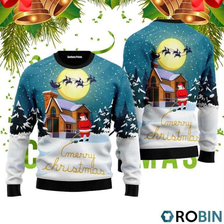 Santa Peeing 3D Print Ugly Christmas Sweater RB4224
