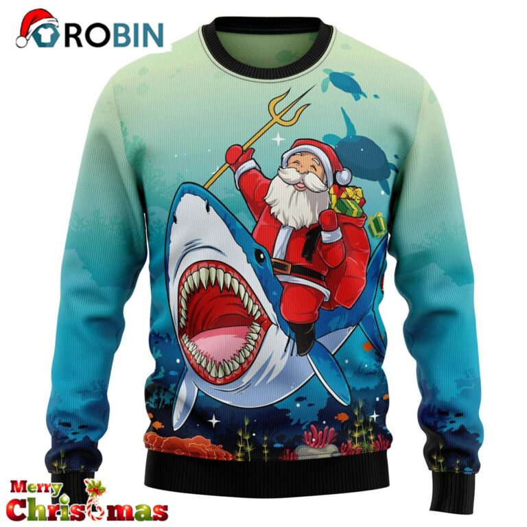 Santa Shark Ugly Christmas Sweater
