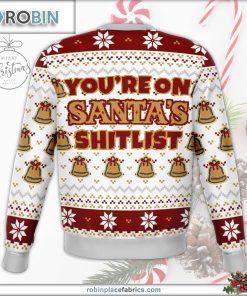 santa sht list dank ugly christmas sweater 187 zcw0s