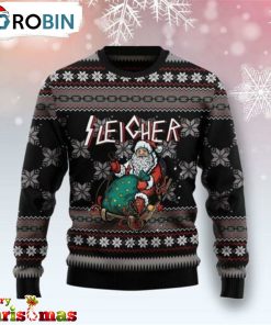 Santa Sleigher Ugly Christmas Sweater – Lover Xmas Sweater Gift – Xmas Ugly Sweater