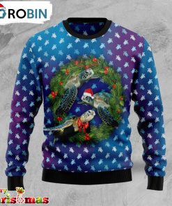 Santa Turtle Ugly Christmas Sweater – Xmas Ugly Sweater