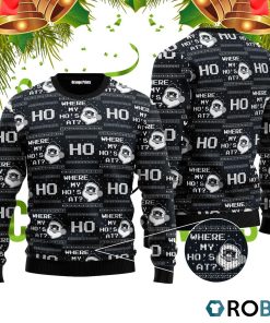 Santa Where My Ho’s At 3D Print Ugly Christmas Sweater RB4045