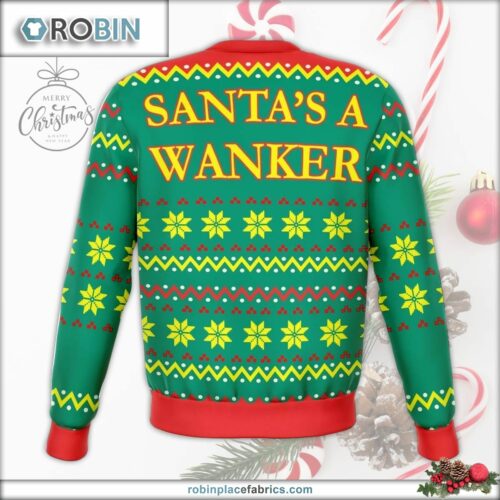 Santa's Wanker Offensive Ugly Christmas Sweater | RobinPlaceFabrics ...