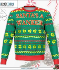 Santa’s Wanker Offensive Ugly Christmas Sweater