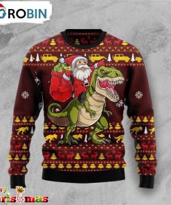 Santa Let It Swole Christmas Wool Sweater