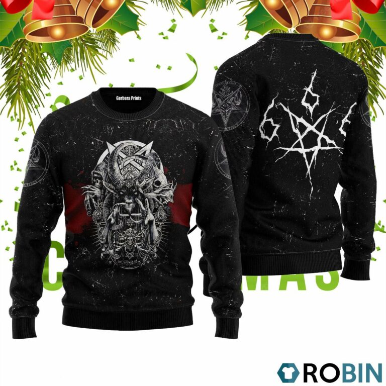 Satanic Skull Ugly Christmas Sweater RB2224