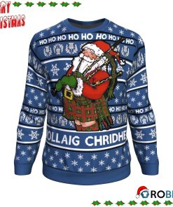 Scotland Christmas Blue Nollaig Chridheil Ugly Sweatshirt, Sweater