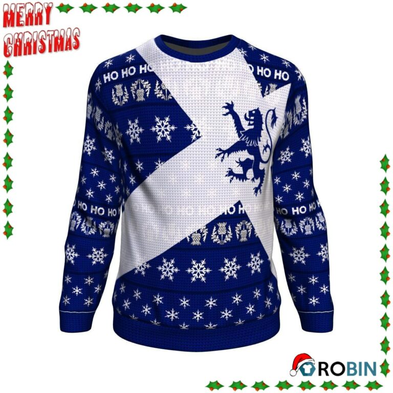 Scotland Christmas Flag Ugly Sweatshirt, Sweater