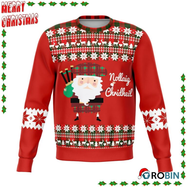 Scotland Christmas Santa Claus Ugly Sweatshirt, Sweater