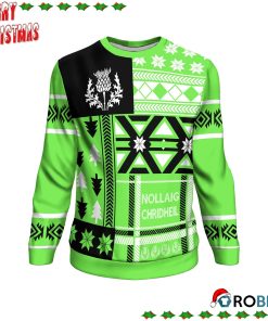 Scotland Thistle Christmas Nollaig Chridheil Green Ugly Sweatshirt, Sweater Scotland Thistle Christmas Nollaig Chridheil Green Ugly Sweatshirt, Sweater