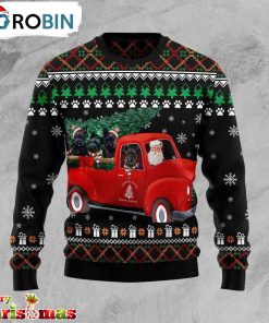 Scottish Terrier And Red Truck Ugly Christmas Sweater – Xmas Ugly Sweater