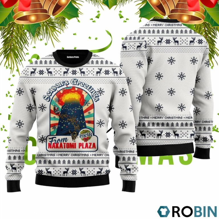 Season Greeting From Nakatomi Plaza 3D Print Ugly Christmas Sweater RB4942
