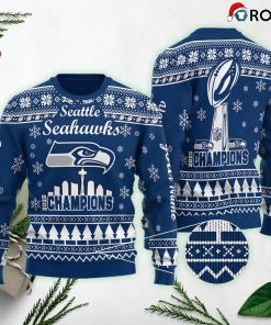Seattle Seahawk Personalized Ugly Xmas Sweaters SWT34 Seattle Seahawk Personalized Ugly Xmas Sweaters SWT34