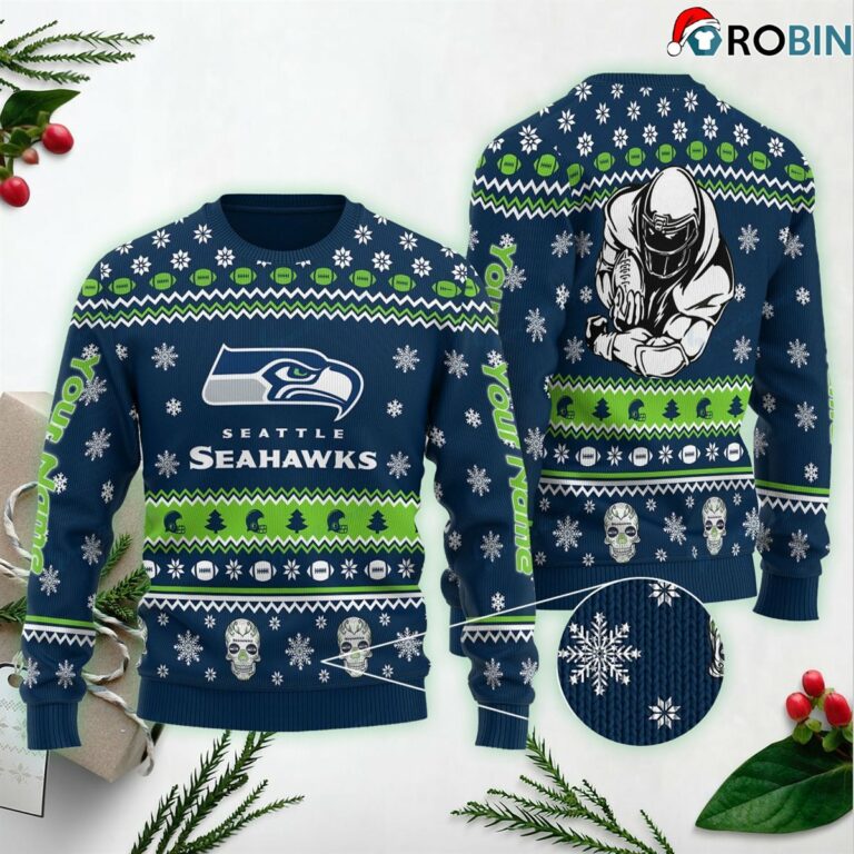 Seattle Seahawks Personalized Ugly Xmas Sweaters SWT36