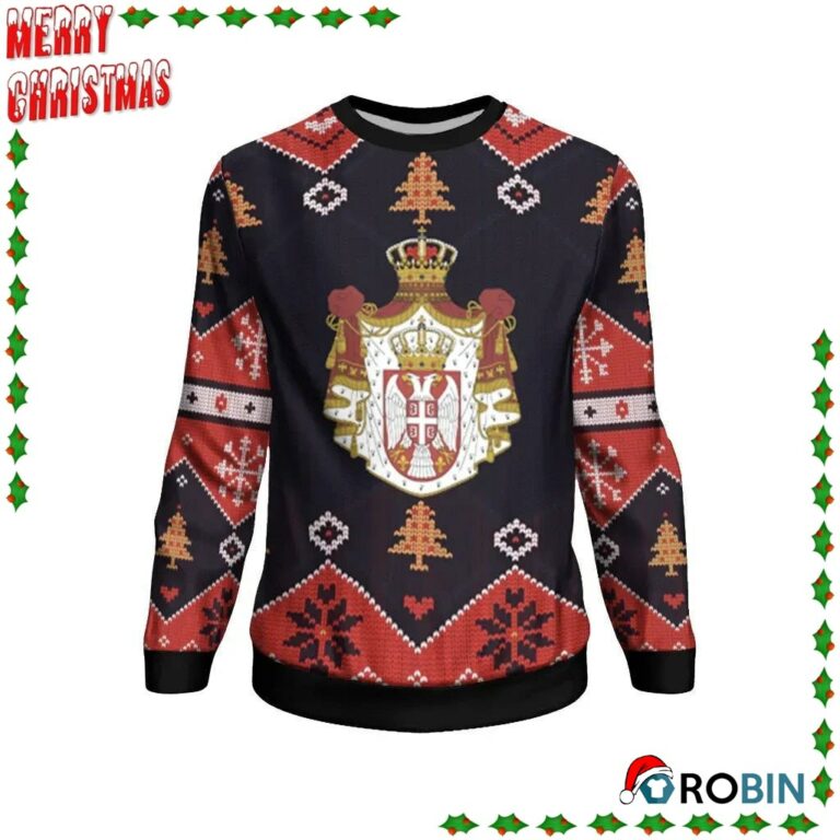 Serbia Christmas – Santa Claus Ho Ho Ho Ugly Sweatshirt, Sweater