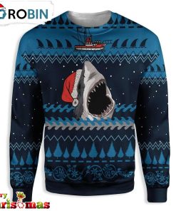 Shark And Xmas Ugly Christmas Sweater – Retro Christmas Sweater – Gift For Christmas