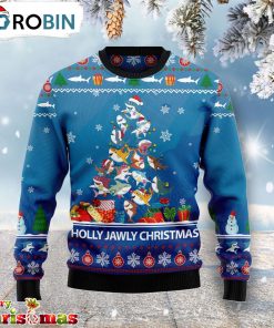 Shark Holly Jawly Christmas Ugly Christmas Sweater – Xmas Ugly Sweater