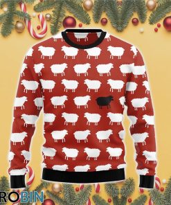 Sheep Black And White Ugly Christmas Sweater RB4324