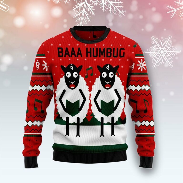 Sheep Lalala All Over Printed Ugly Sweatshirt, Sweater