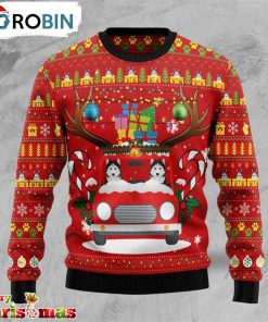 Siberian Husky Dog Ugly Christmas Sweater – Xmas Ugly Sweater