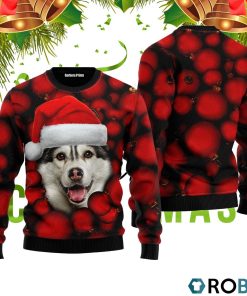 Siberian Husky Ornament Ugly Christmas Sweater RB4499