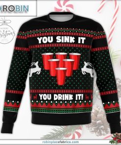 Sink And Drink Ugly Christmas Sweater