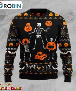 skeleton pumpkin halloween sweater cute halloween tee 1 me8l49