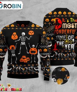 skeleton pumpkin halloween sweater cute halloween tee 3 zpam11