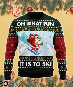 Skiing Oh What Fun Ugly Christmas Sweater RB4389