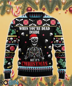 Skull Christmas Inside Ugly Christmas Sweater RB4382