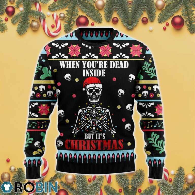 Skull Christmas Inside Ugly Christmas Sweater RB4382
