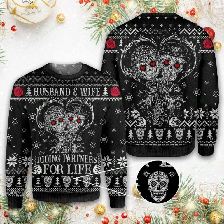 Skull Christmas Ugly Sweatshirt, Sweater