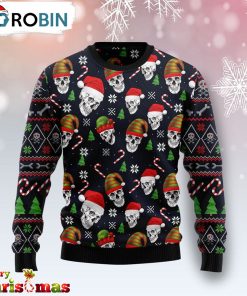 Skull Face Ugly Christmas Sweater – Lover Xmas Sweater Gift – Xmas Ugly Sweater