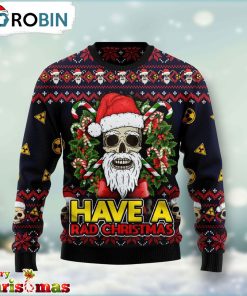 Skull Have A Rad Christmas Ugly Christmas Sweater – Best Gift For Christmas