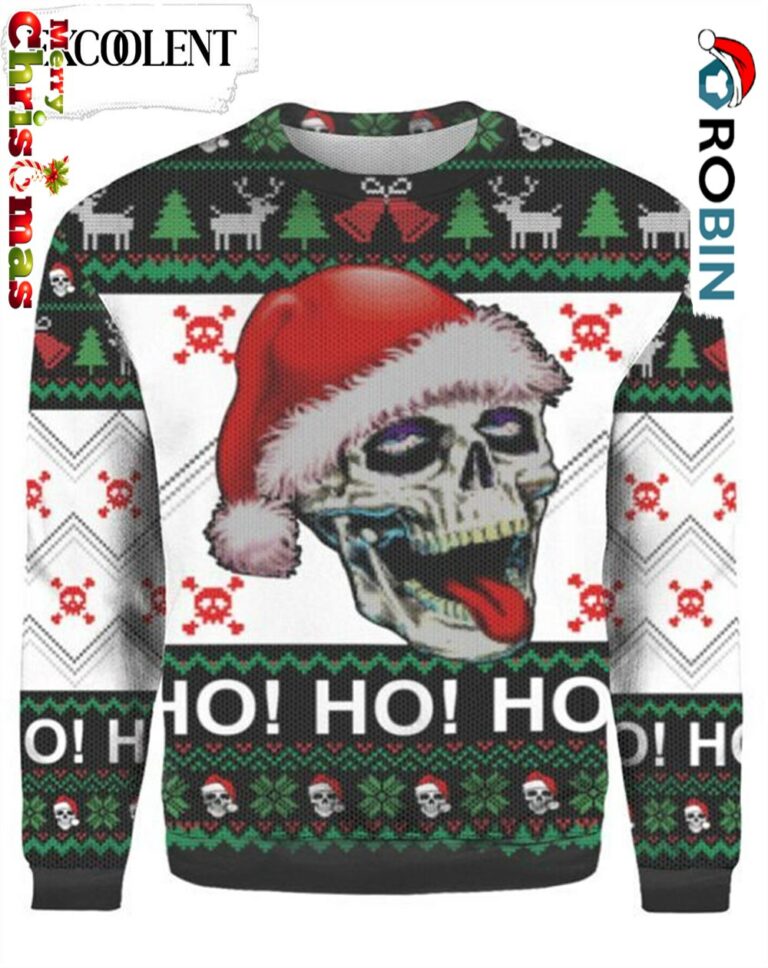Skull Santa Ugly Christmas Sweater – Xmas Jumper Holiday Pullover
