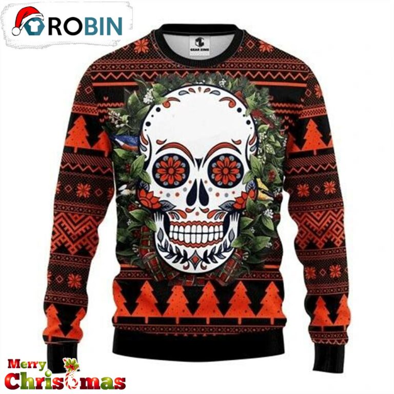 Skull Ugly Christmas Sweater – Xmas Jumper Holiday Pullover