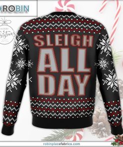 sleigh all day funny ugly christmas sweater 180 sJv3U