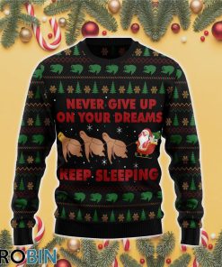 Sloth Keep Sleeping 3D Print Ugly Christmas Sweater RB4402