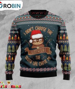 Sloth Life Ugly Christmas Sweater – Xmas Jumper Holiday Pullover