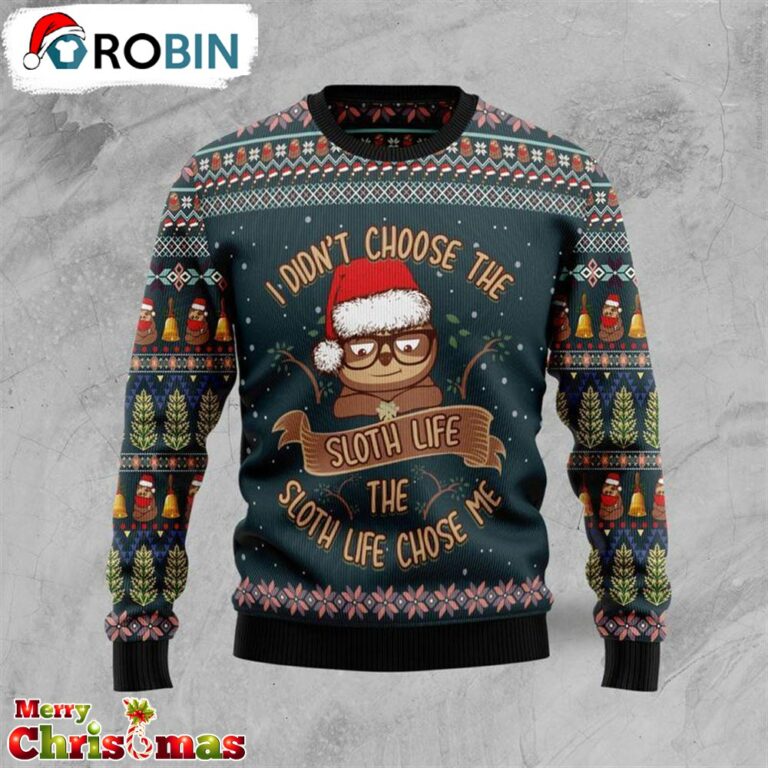 Sloth Life Ugly Christmas Sweater – Xmas Jumper Holiday Pullover
