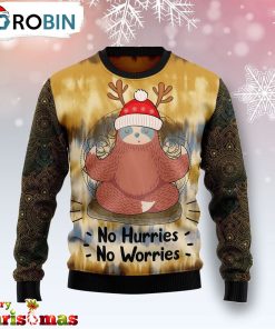 Sloth Mandala Ugly Christmas Sweater – Xmas Jumper Holiday Pullover