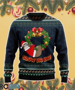 Sloth Slow Ho Ho Ugly Christmas Sweater RB4380