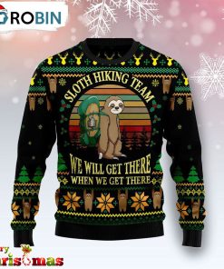 Sloth Team Holiday Ugly Christmas Sweater – Retro Christmas Sweater